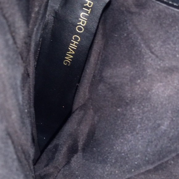 Arturo Chiang 9.5 Black Leather Boots Snap Details Beautiful! - Picture 14 of 16